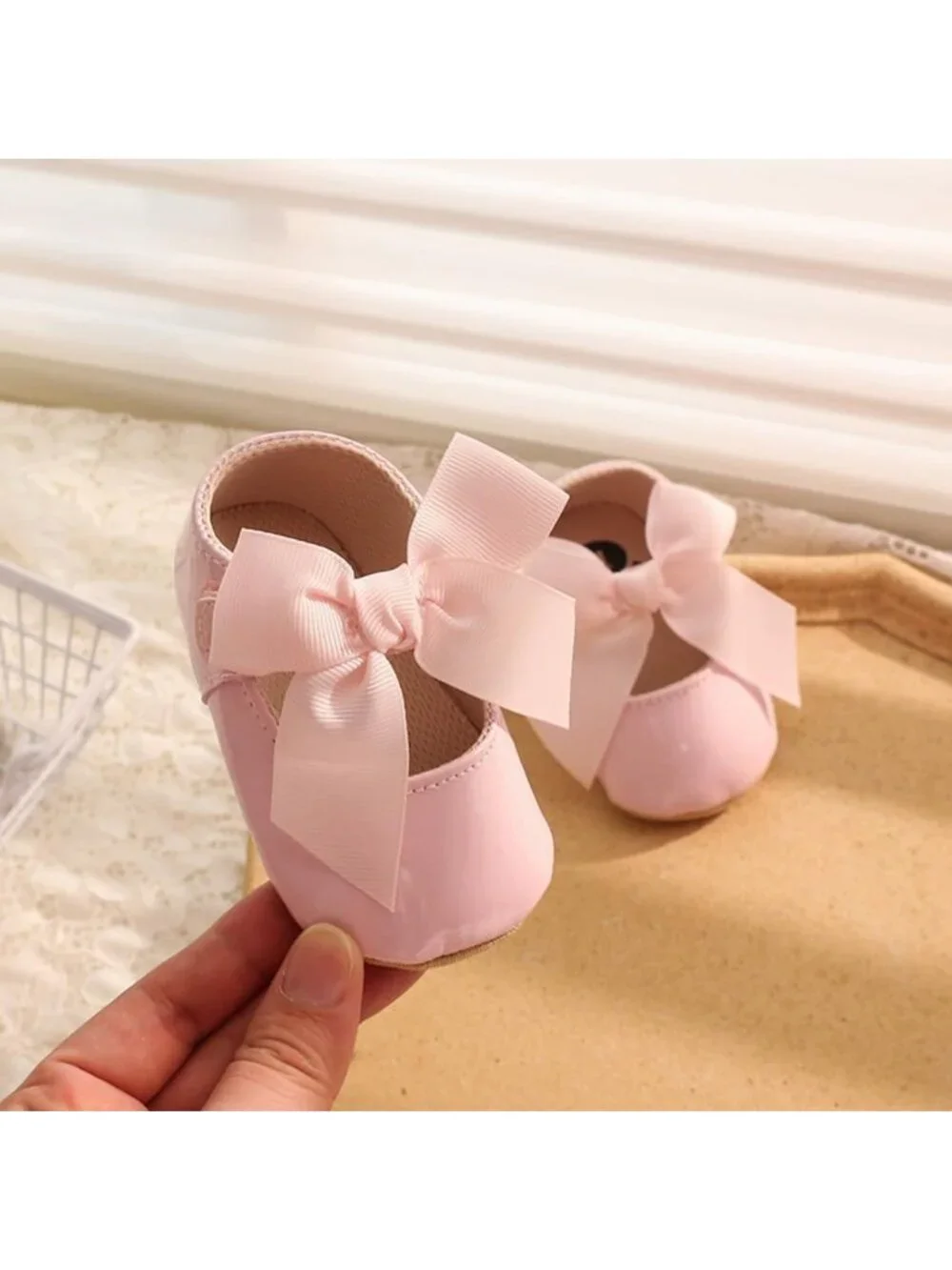 Adorable Baby Girl Mary Jane Dress Shoes - Non-Slip, Bowknot Floral Flats for